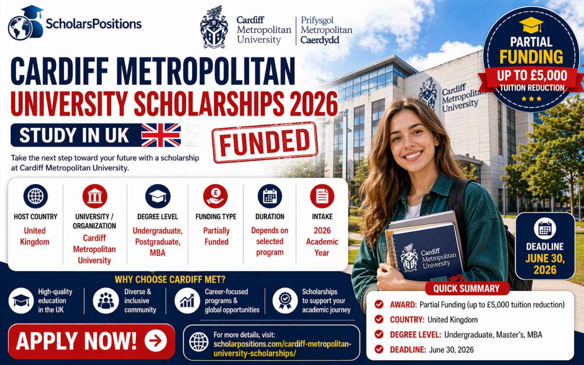 Cardiff Metropolitan University Scholarships