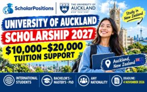 University Of Auckland Scholarship 2027